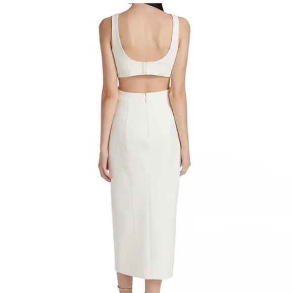 Cinq A Sept white midi dress, like new, size 8 - Picture 3 of 6